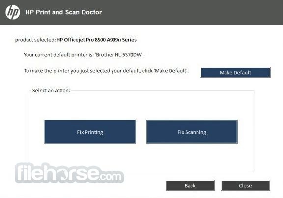 hp print and scan doctor does not work
